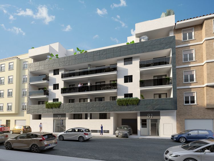 Render 3D de fachada en Zaragoza