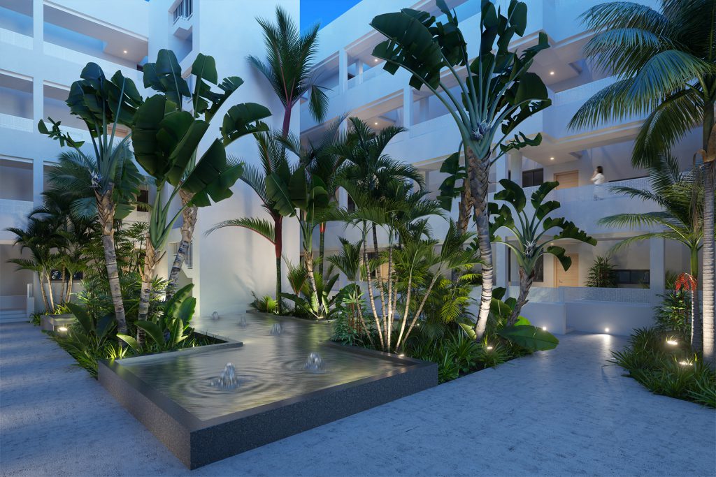 Render 3D de viviendas en tenerife