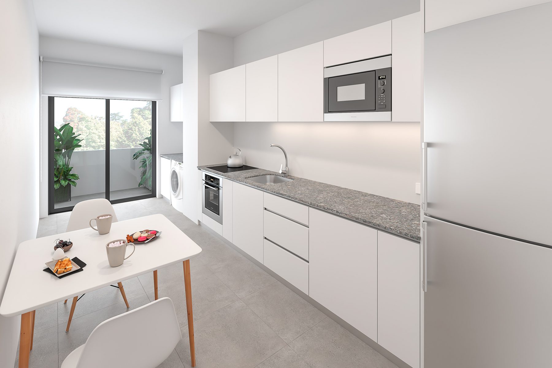 render 3D de cocina en pontevedra