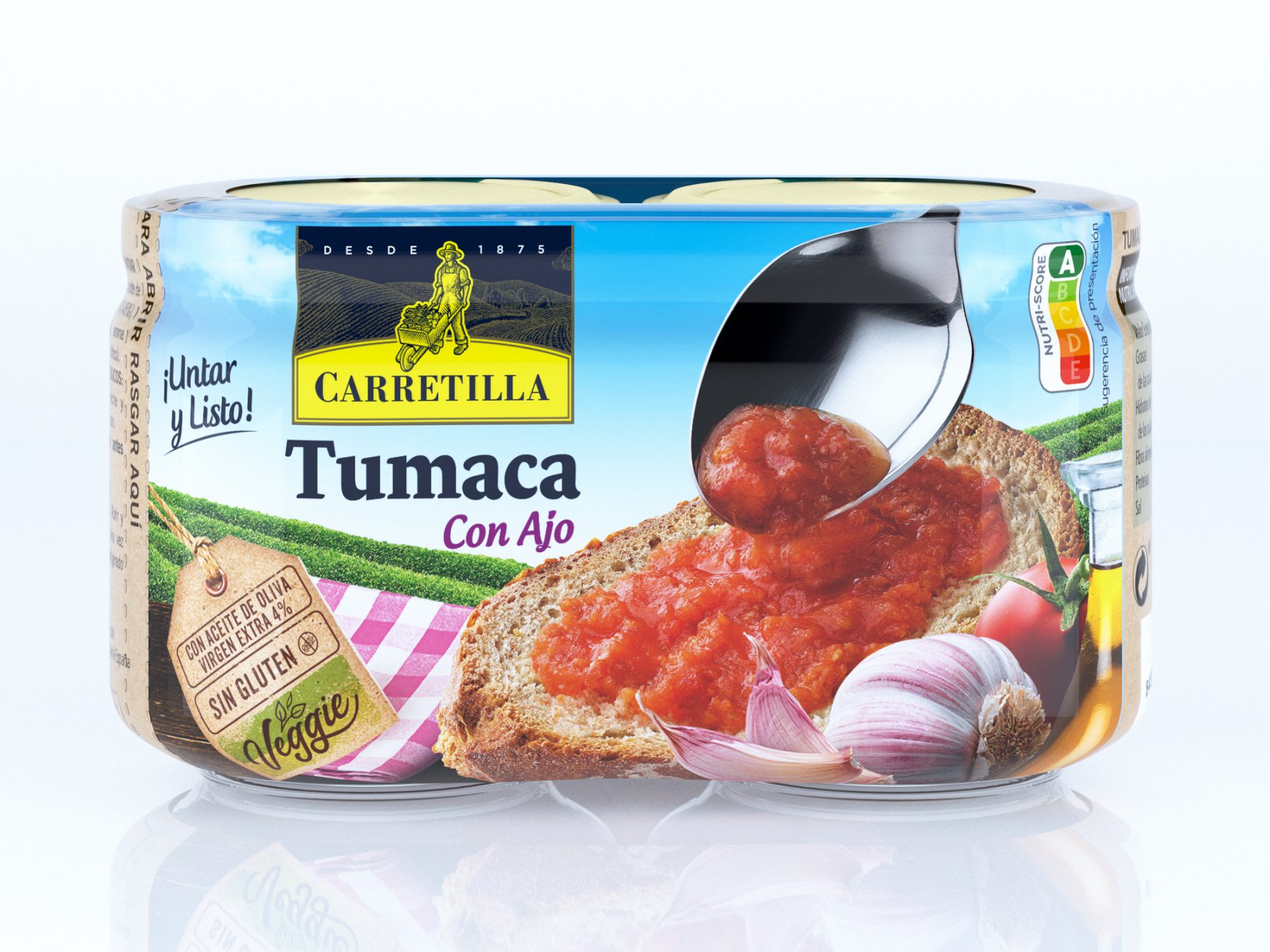 3D render sleeve frascos