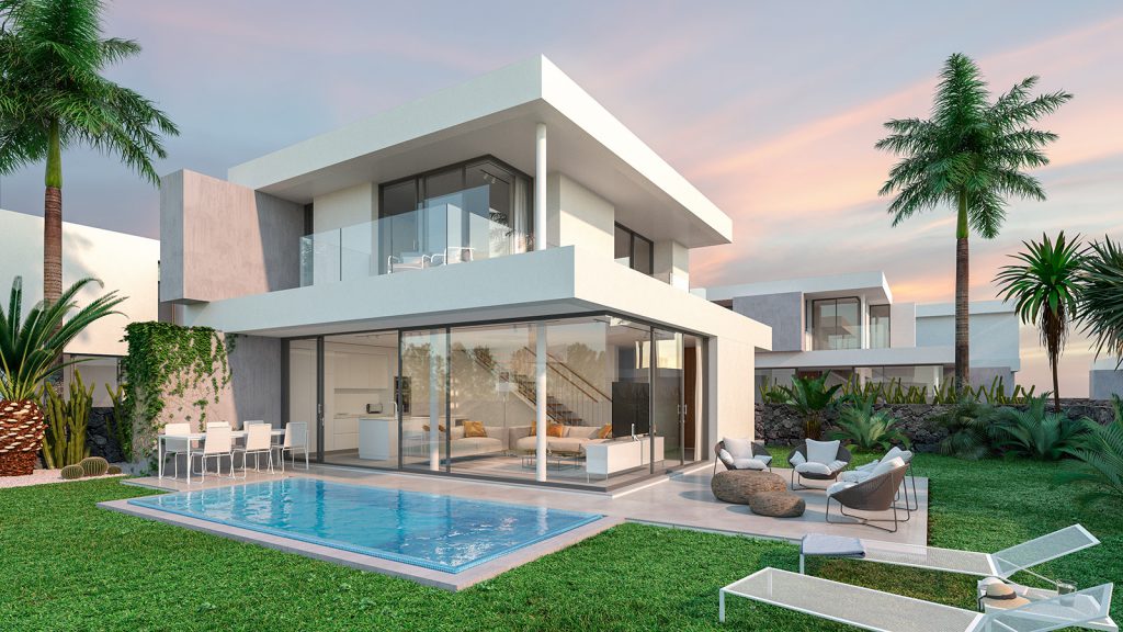 render 3D exterior en Tenerife
