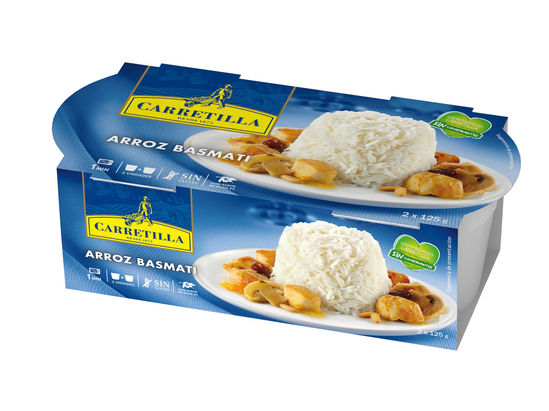 3D render vasitos arroz