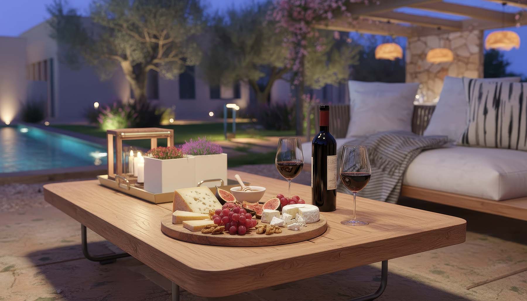render exterior detalle de zona chill out - Arquiplay